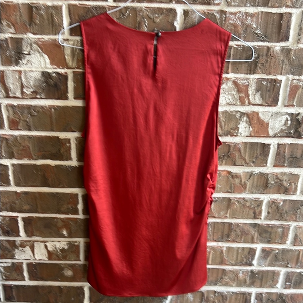 Orange Sleeveless Ruffle Top - Picture 4 of 4